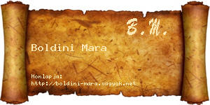 Boldini Mara névjegykártya